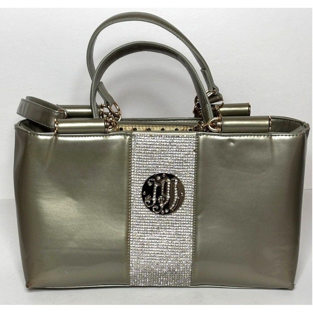 Julia & Michael Rhinestone Handbag Purse Bling Metallic Shiny‎ Shoulder Tote